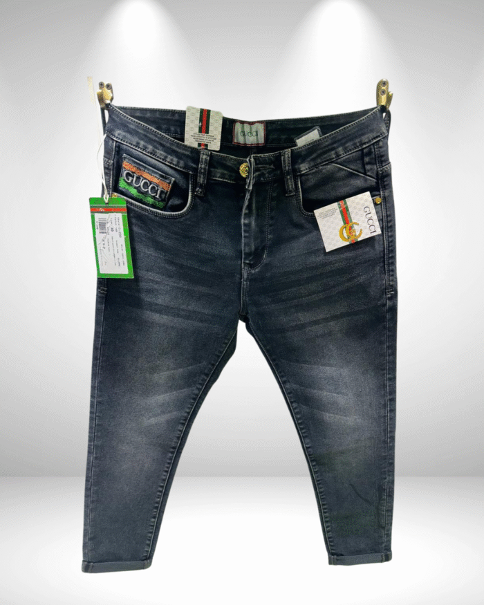 Men’s Premium Ankle-Length Jeans with Designer Detailing