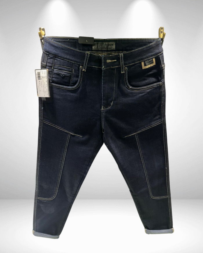 Men’s Premium Ankle-Length Jeans with Flap Pocket Detailing