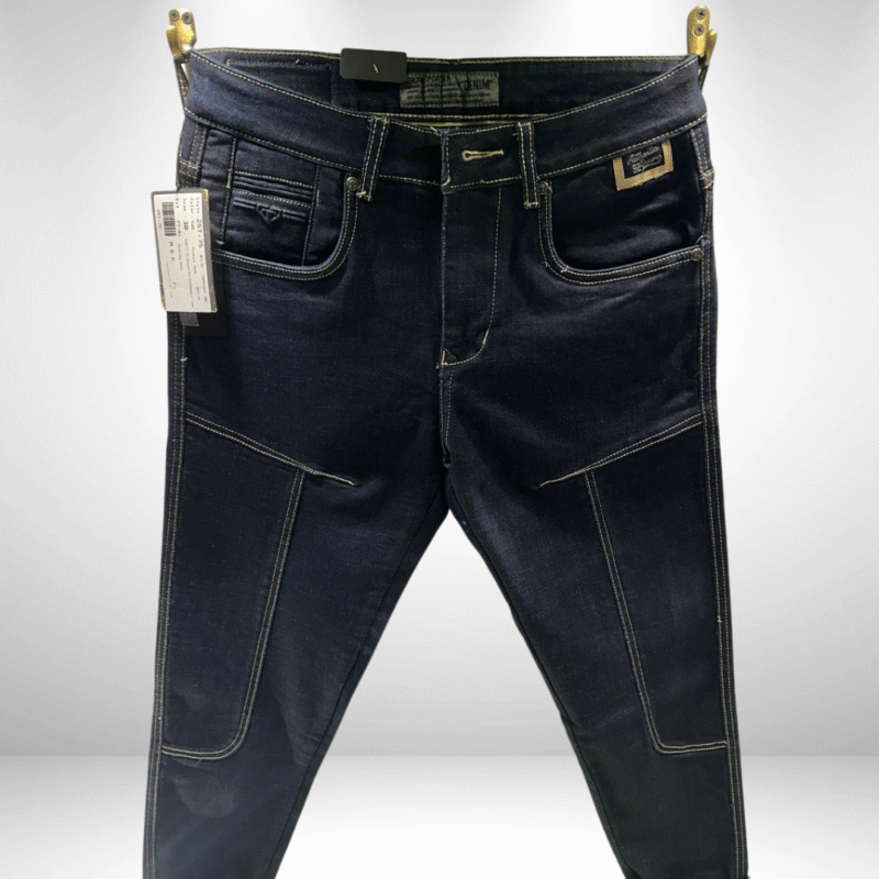 Men’s Premium Ankle-Length Jeans with Flap Pocket Detailing