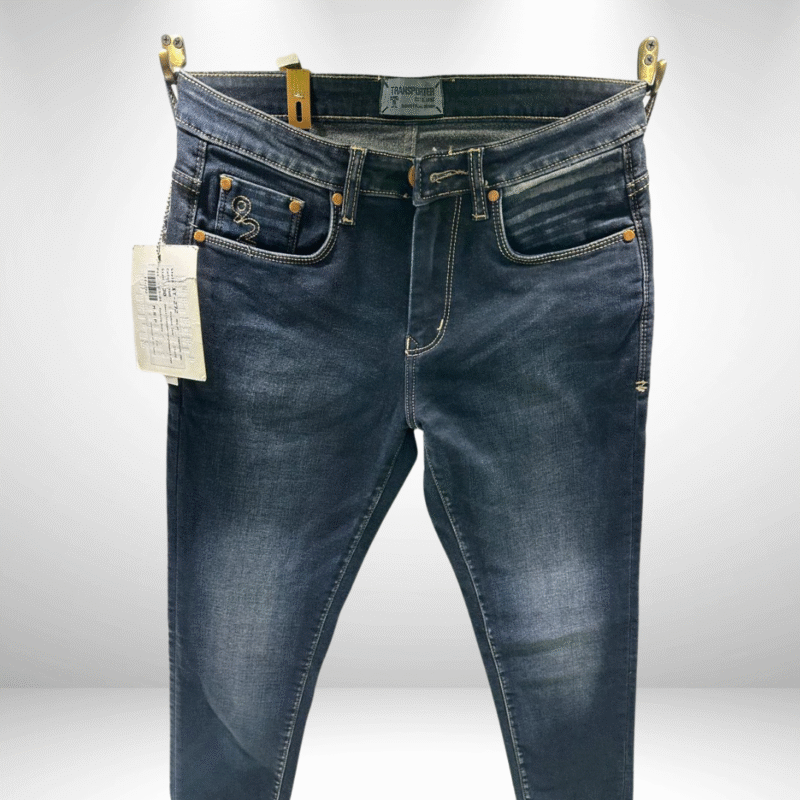 Men’s Premium Normal Fit Ankle Length Jeans – Dark Blue Wash, Casual & Stylish