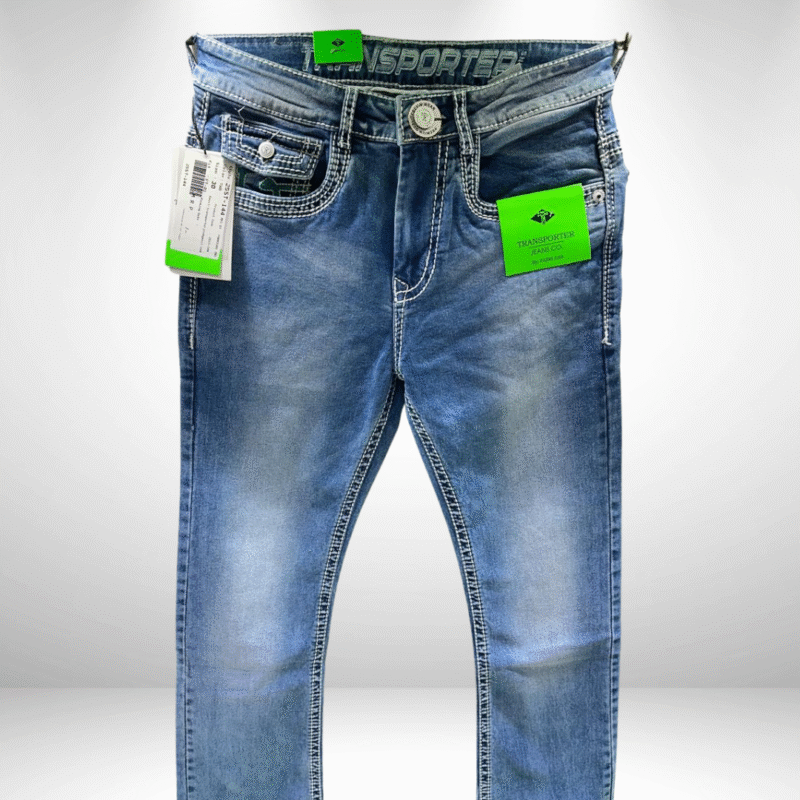 Premium Quality Men’s Ankle-Length Jeans – Light Blue,Stylish & Comfortable