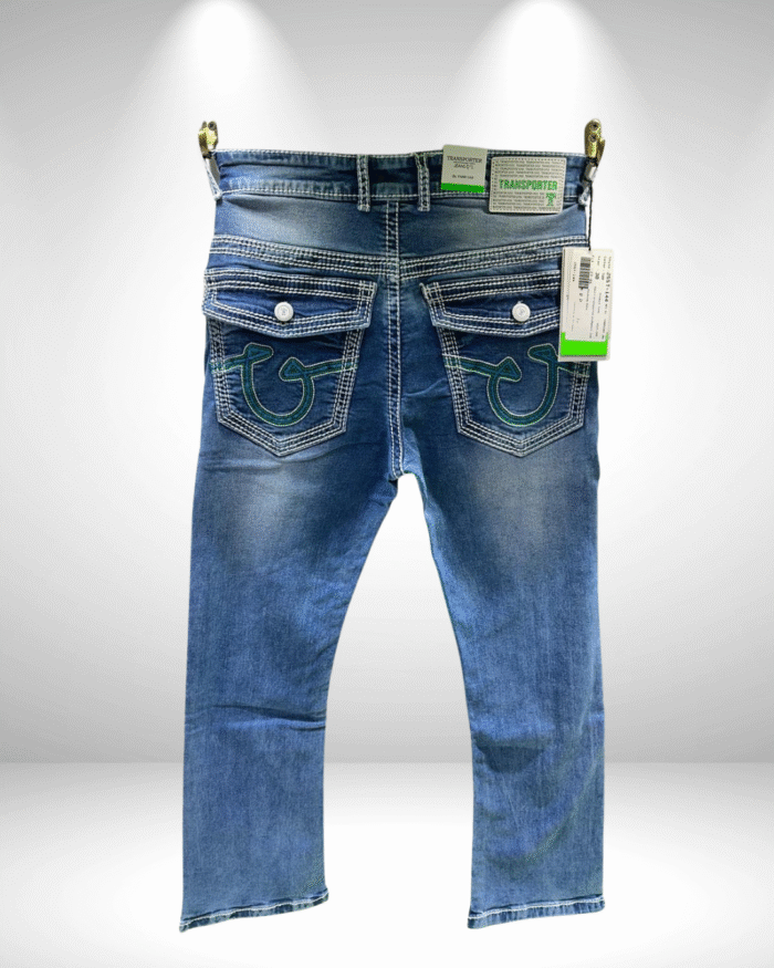 Premium Quality Men’s Ankle-Length Jeans – Light Blue,Stylish & Comfortable - Image 2