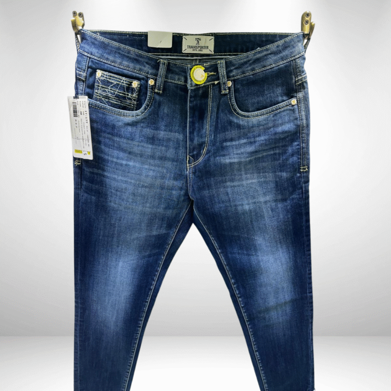 Men’s Premium Dark Blue Ankle-Length Slim Fit Jeans