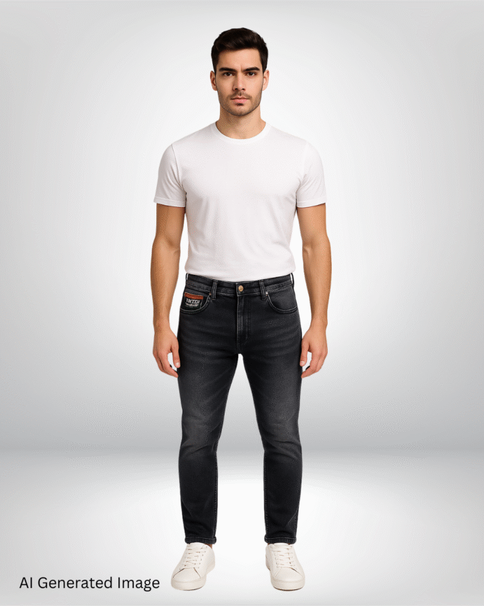 Men’s Premium Ankle-Length Jeans with Designer Detailing - Image 3