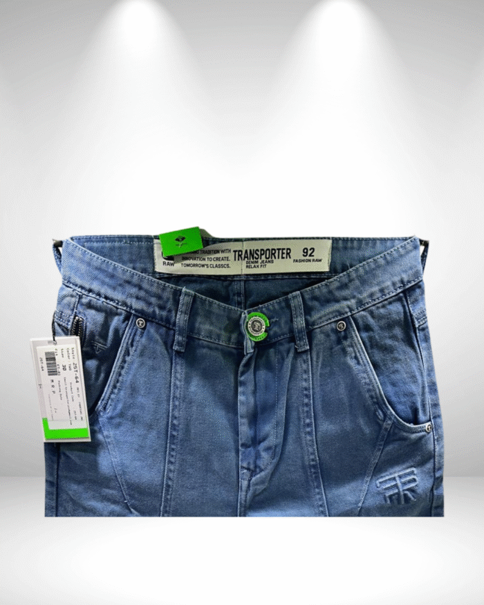 Men’s Baggy Fit Blue Denim Jeans - Image 2