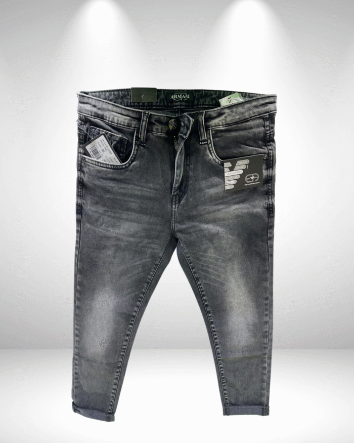 Men's Stylish Grey Washed Denim Jeans