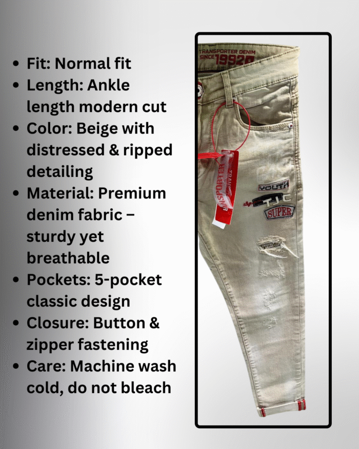 Premium Men’s Ankle length Casual Jeans - Image 3