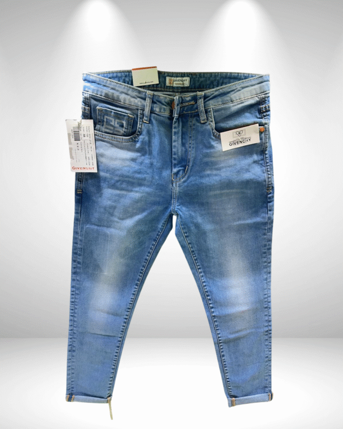 Givenchy Men’s Premium Normal Fit Ankle-Length Blue Jeans