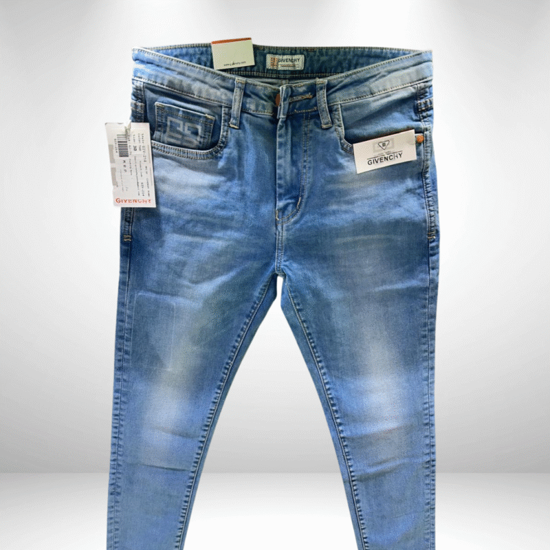 Givenchy Men’s Premium Normal Fit Ankle-Length Blue Jeans