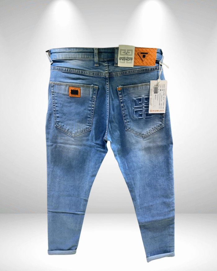 Givenchy Men’s Premium Normal Fit Ankle-Length Blue Jeans - Image 2