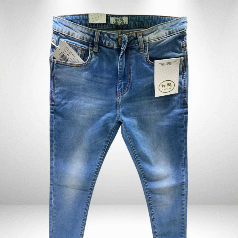 Coach Men’s Premium Normal Fit Ankle-Length Blue Jeans