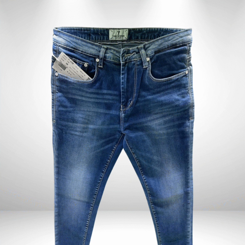 Transporter Men’s Premium Normal Fit Ankle-Length Blue Jeans