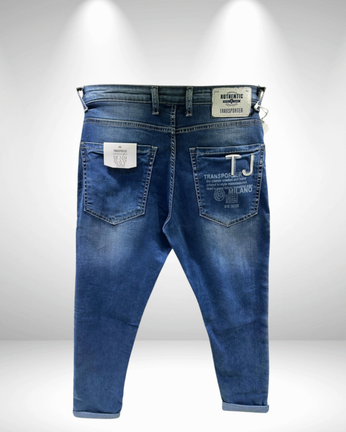Transporter Men’s Premium Normal Fit Ankle-Length Blue Jeans - Image 2