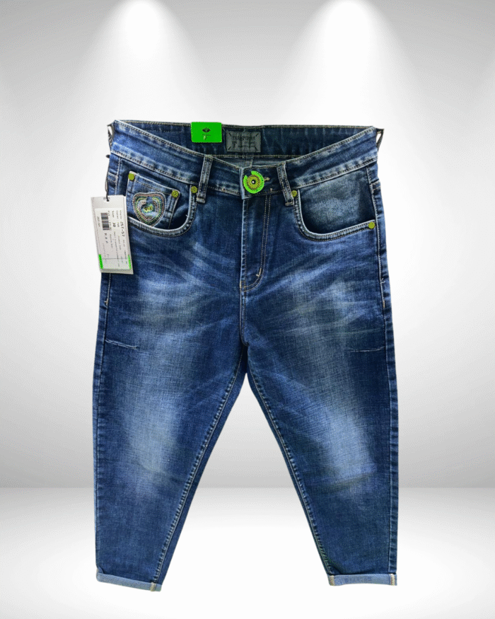 Men’s Premium Quality-Stylish Blue Denim with Embroidered Back Pockets