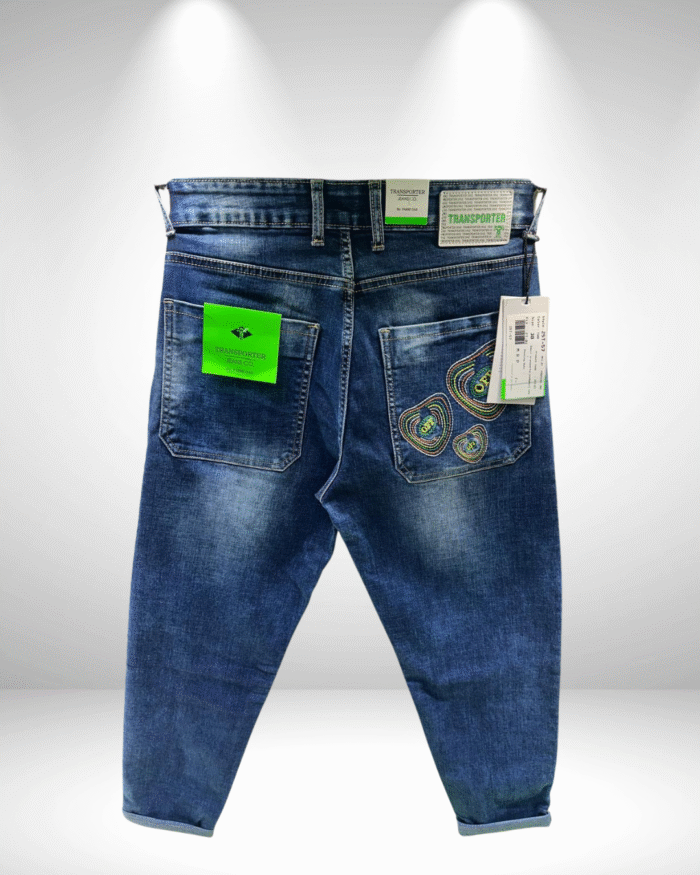Men’s Premium Quality-Stylish Blue Denim with Embroidered Back Pockets - Image 2