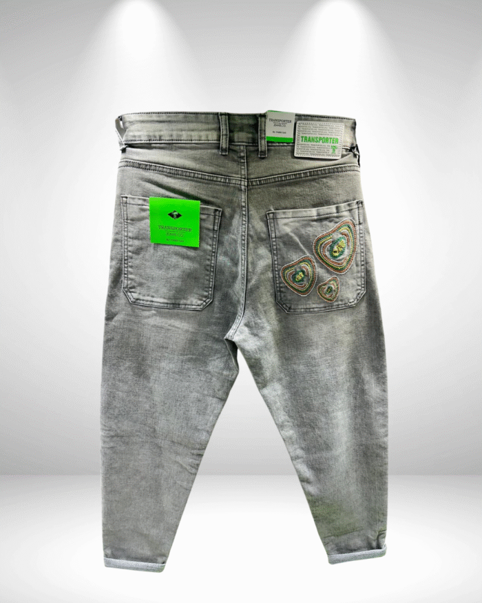 Stylish Embroidery Men's Jeans - Image 2