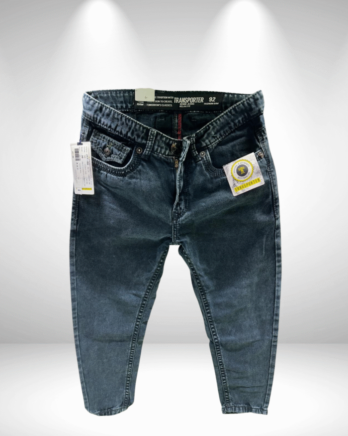 Men’s Premium Ankle Length Jeans with Washed Finish & Flap Pocket Design