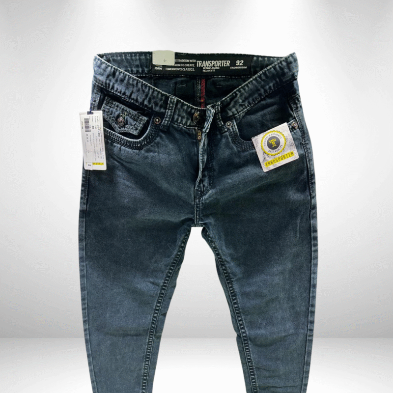 Men’s Premium Ankle Length Jeans with Washed Finish & Flap Pocket Design