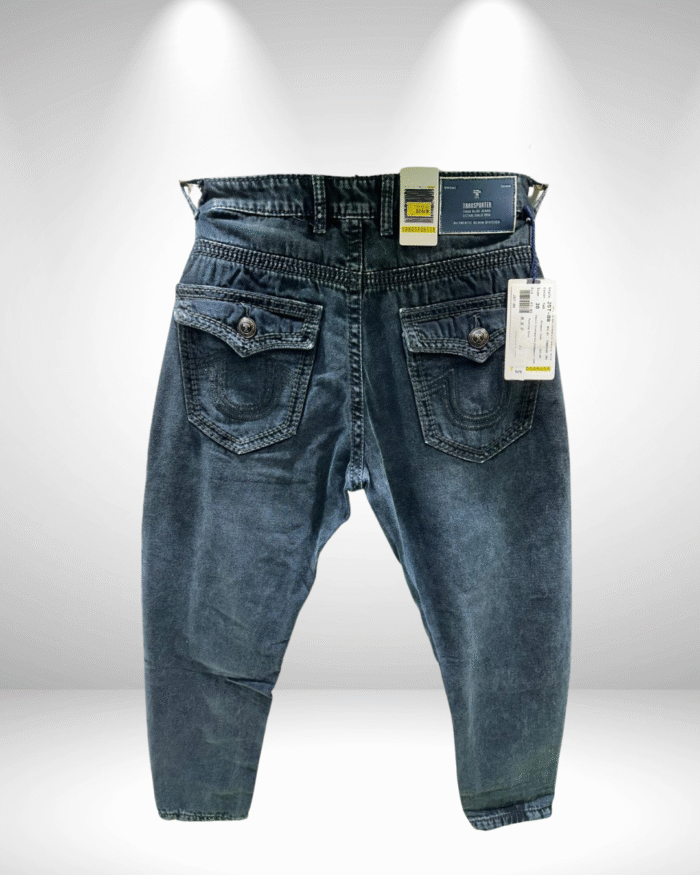 Men’s Premium Ankle Length Jeans with Washed Finish & Flap Pocket Design - Image 2