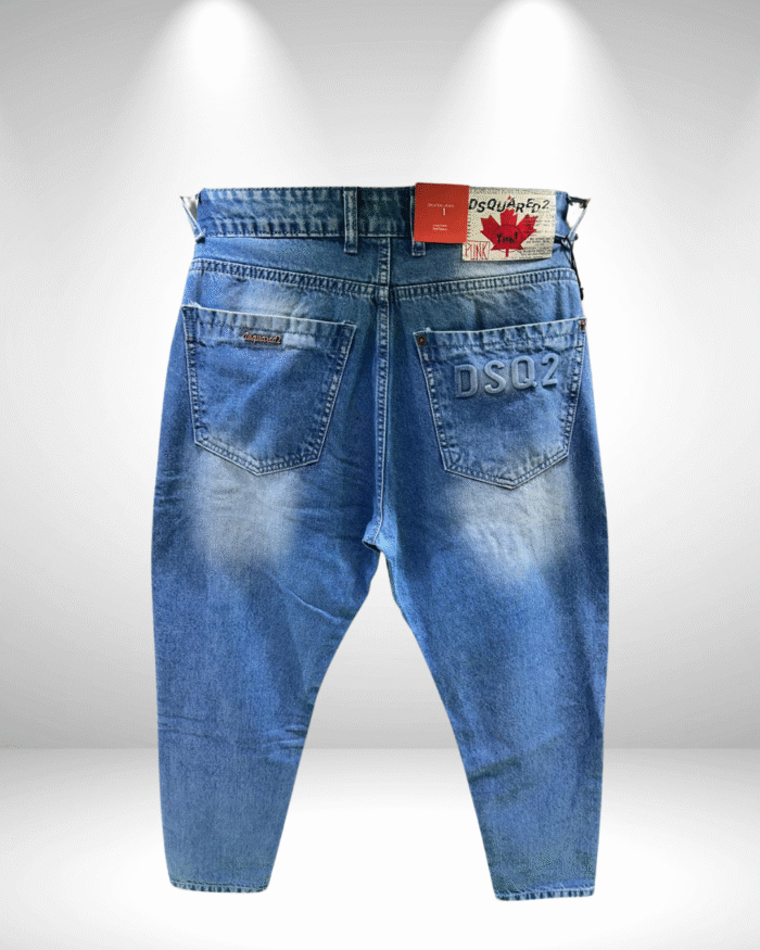 Men’s Blue Wash Denim Jeans - Image 2