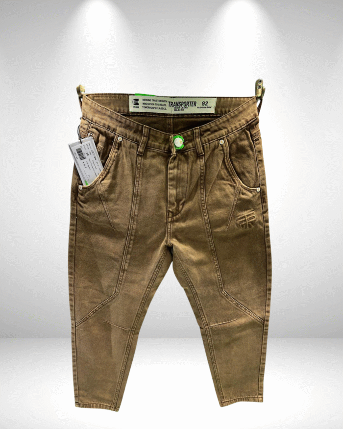 Men's Baggy Fit Brown Denim Jeans