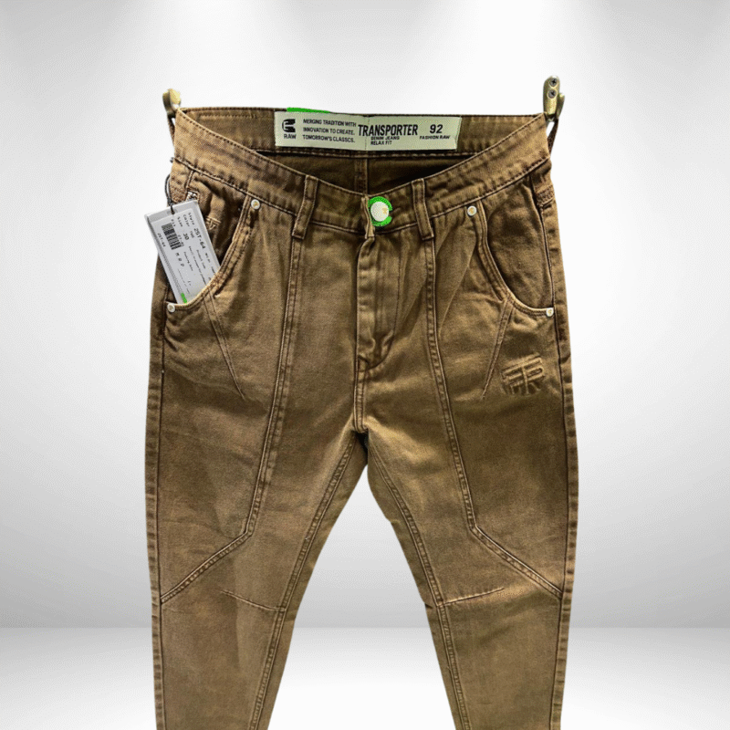 Men's Baggy Fit Brown Denim Jeans
